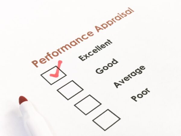 Performance appraisal with details and blank checkbox.